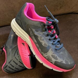 New Nike Air Zoom Structure +17 Running Shoes Black Pink Womens 7.5 US 38.5 EUR